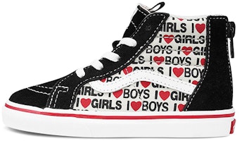 (Toddler) Vans Sk8-Hi Zip 'I Heart Print' VN0A4BV1WKU (Toddler) Vans Sk8-Hi Zip 'I Heart Print' VN0A4BV1WKU