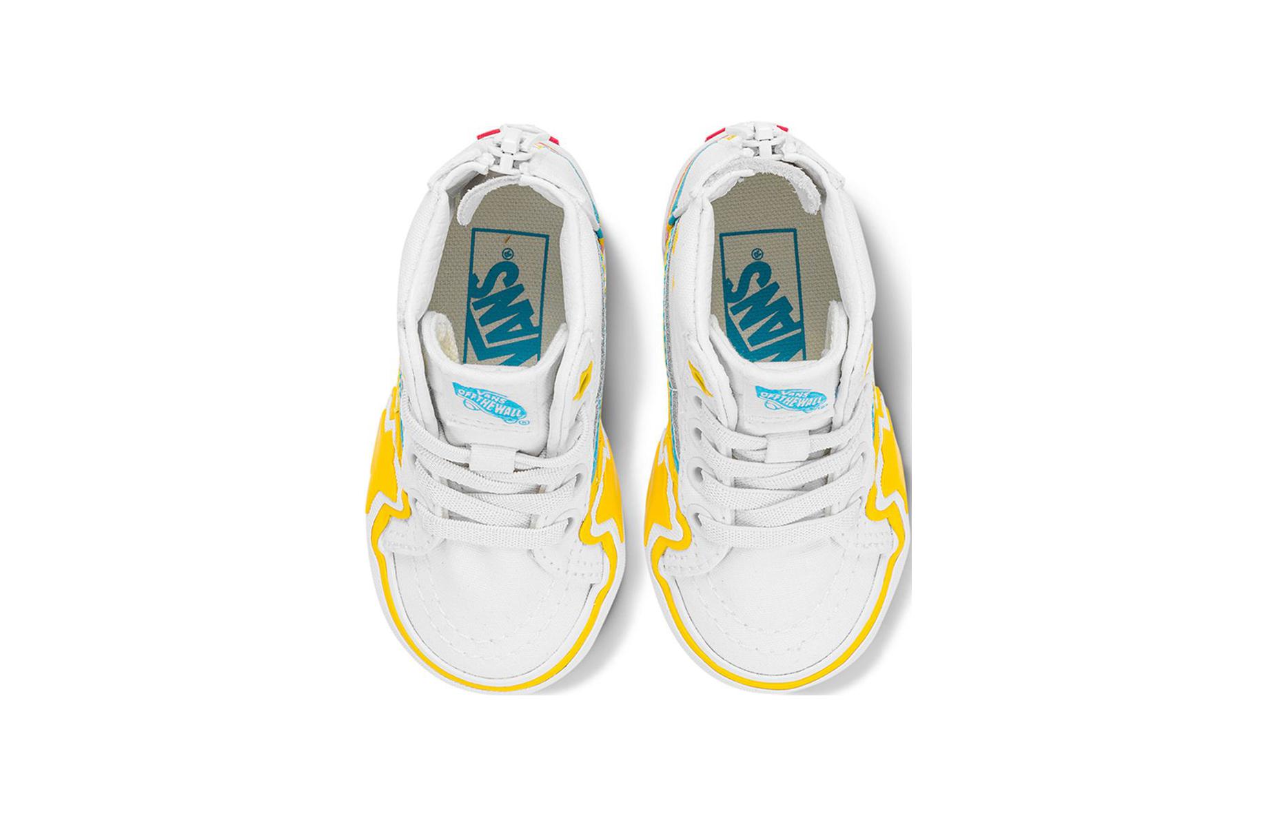 Lookbook 嬰幼兒 Vans SK8 HI 運動 防滑減震 低筒 學步鞋 白黃色