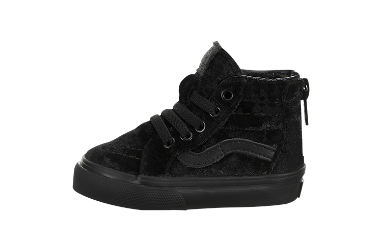 Buy 婴童 Vans Sk8-Hi Zip 魔術貼 流行耐磨防滑 高筒休閒板鞋 黑色
