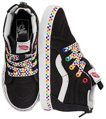 嬰童 Vans Sk8 Hi 防滑耐磨 高幫休閒板鞋 黑白色 Shop 嬰童 Vans Sk8 Hi 防滑耐磨 高幫休閒板鞋 黑白色