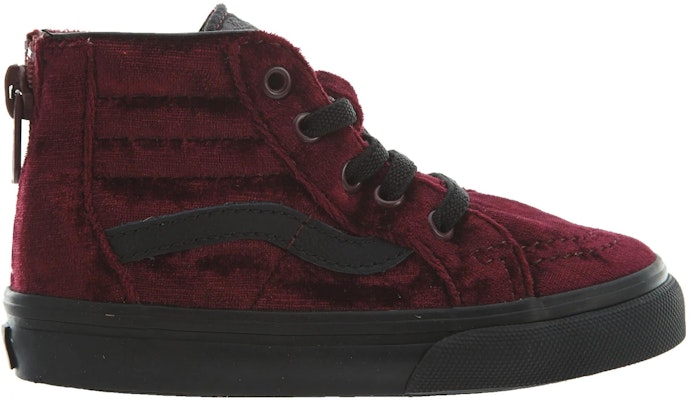 (TD) Vans Sk8-Hi Zip 'Terciopelo Rojo Negro' Zapatillas. VN0A32R3-F17 Order (TD) Vans Sk8-Hi Zip 'Terciopelo Rojo Negro' Zapatillas. VN0A32R3-F17