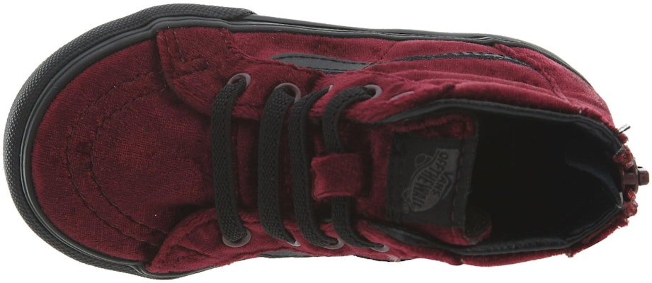 (TD) Vans Sk8-Hi Zip 'Terciopelo Rojo Negro' Zapatillas. VN0A32R3-F17 Shop (TD) Vans Sk8-Hi Zip 'Terciopelo Rojo Negro' Zapatillas. VN0A32R3-F17