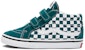 (TD) Vans SK8-Mid Kasual Fesyen Kasut Skate Hijau Putih Grid VN0A5DXD60Q