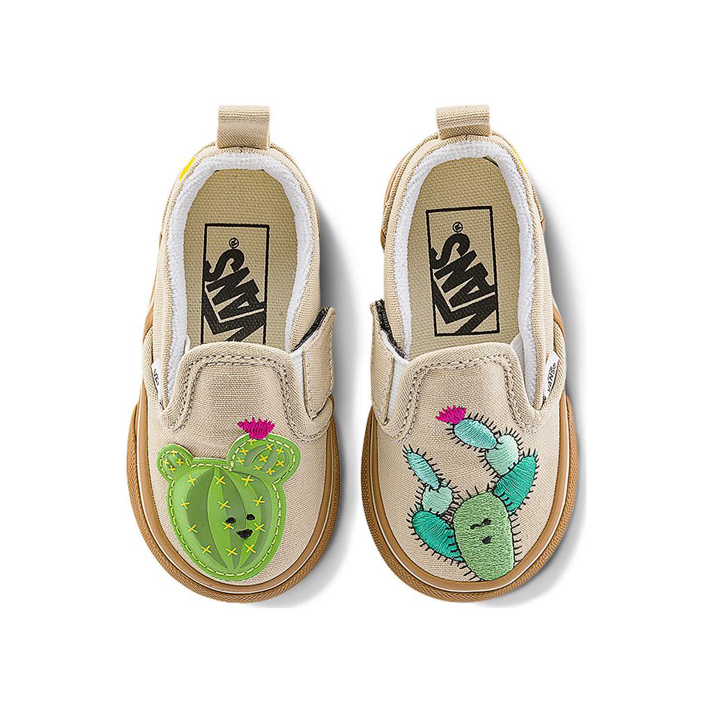 Lookbook (TD) Kasut Vans Slip-On Kaktus 'Beige Hijau' VN000CPSGRN