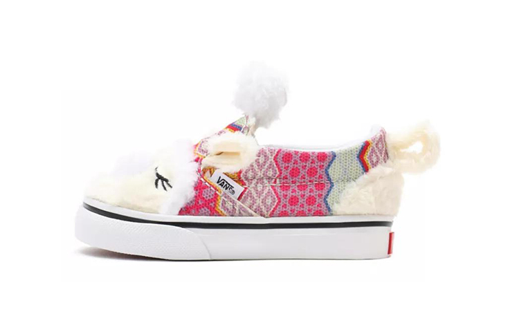 (Toddler) Vans slip-on Skate shoes 'White Red' VN0A5DXE9F9