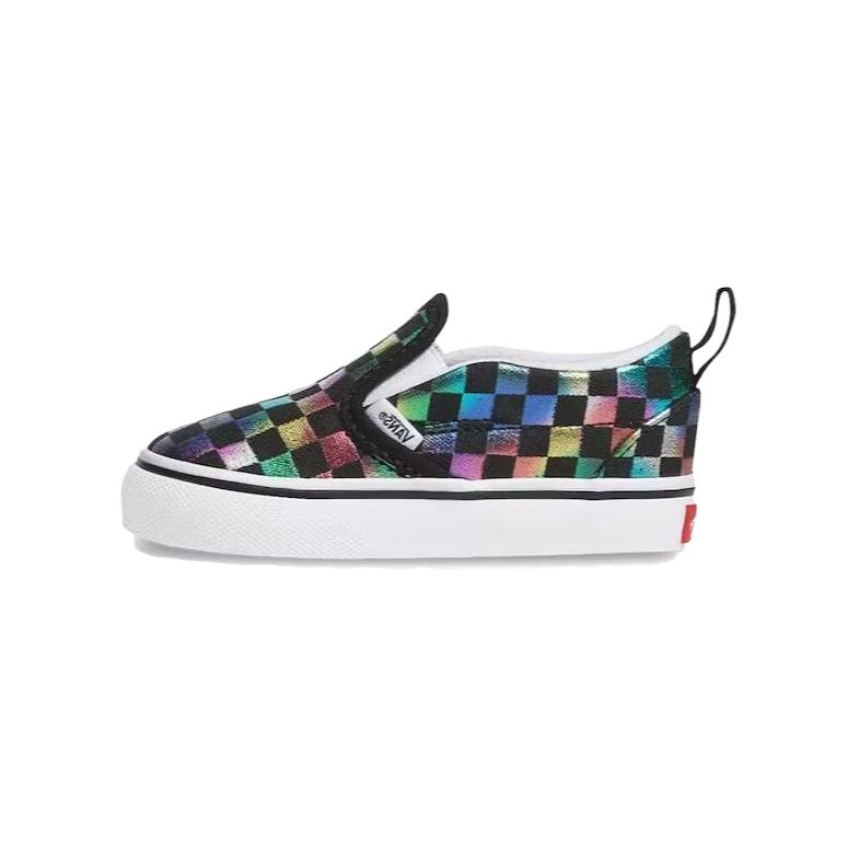 (Toddler) Vans Slip-On V 'Iridescent Checkerboard' VN0A3488SRY