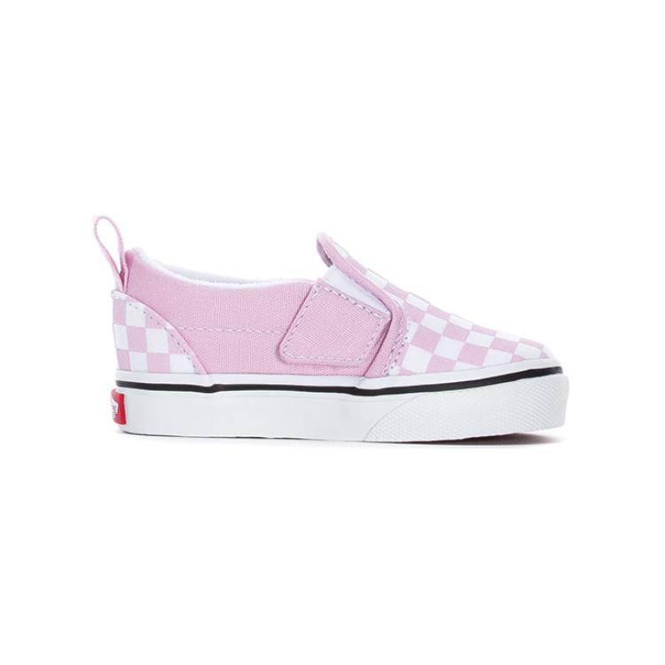 Order 小童 Vans 免綁帶 V '淡紫色棋盤格' VN0A3488UY4
