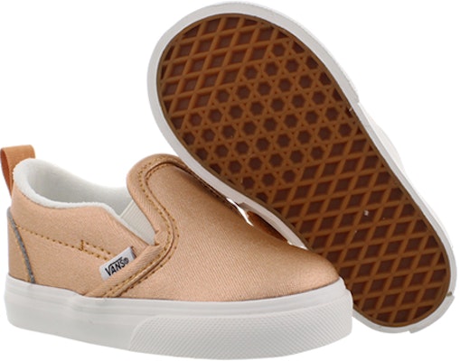 (Toddler) Vans Slip-On V 'Metallic Leather - Light Copper' VN0A3488U4W Shop (Toddler) Vans Slip-On V 'Metallic Leather - Light Copper' VN0A3488U4W