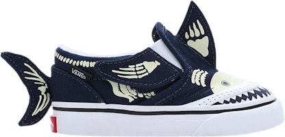 (Toddler) Vans Slip-On V 'Shark Glow' VN0A7Q4ZBER (Toddler) Vans Slip-On V 'Shark Glow' VN0A7Q4ZBER