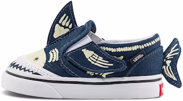 (Toddler) Vans Slip-On V 'Shark Glow' VN0A7Q4ZBER (Toddler) Vans Slip-On V 'Shark Glow' VN0A7Q4ZBER