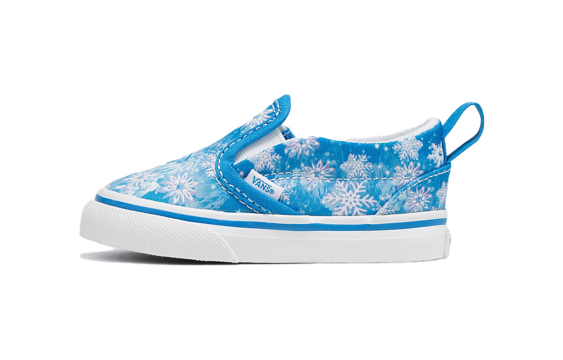 (Toddler) Vans Slip-On V 'Snowflakes - Winter Wonderland Blue' VN000UBSBES