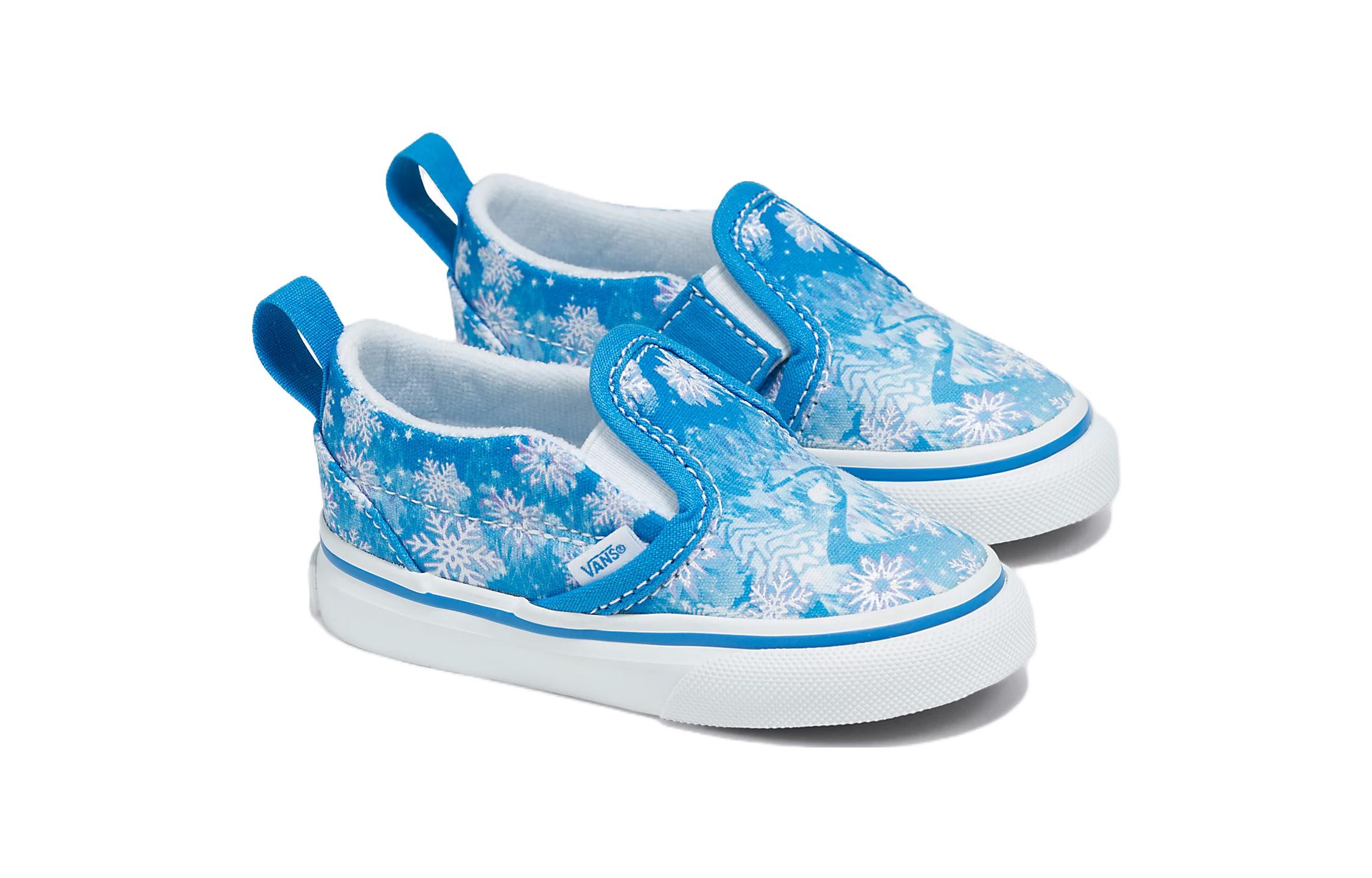 Lookbook (Toddler) Vans Slip-On V 'Snowflakes - Winter Wonderland Blue' VN000UBSBES