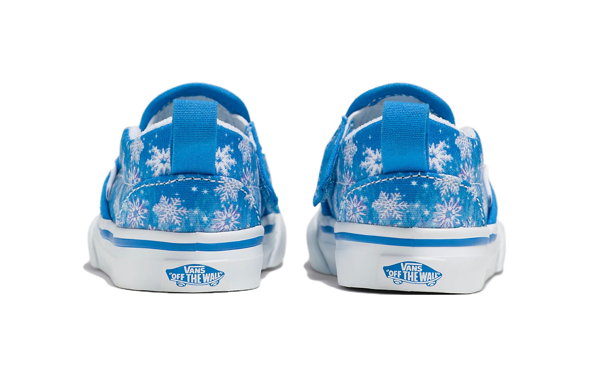 Shop (Toddler) Vans Slip-On V 'Snowflakes - Winter Wonderland Blue' VN000UBSBES