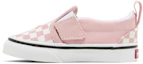 Lookbook (TD) Vans Slip-On Velcro 'Powder Pink Checkerboard' Kotak Kotak Merah Muda VN000UBS99H