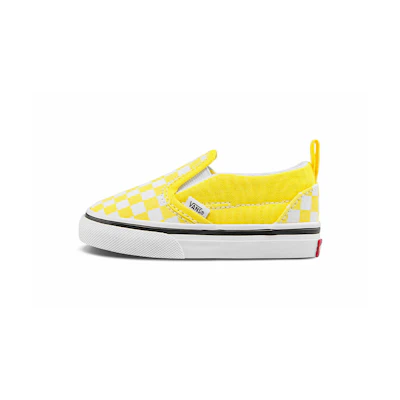 Vans Slip-On V Low Tops Casual Skateboarding Shoes Yellow White