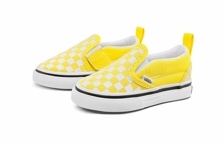 Vans Slip-On V Low Tops Casual Skateboarding Shoes Yellow White 圖 2