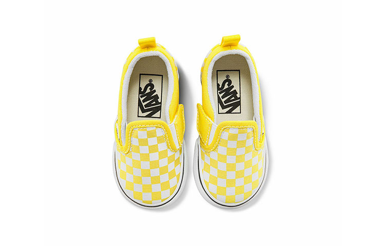Vans Slip-On V Low Tops Casual Skateboarding Shoes Yellow White 圖 3