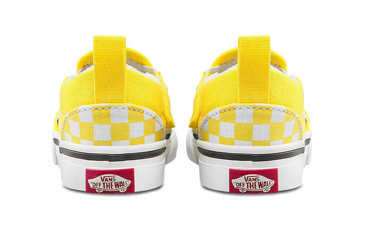 Vans Slip-On V Low Tops Casual Skateboarding Shoes Yellow White 圖 5