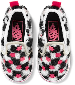 嬰童 Vans Slip-On V 休閒板鞋 黑白粉 毛絨櫻花刺繡 Lookbook 嬰童 Vans Slip-On V 休閒板鞋 黑白粉 毛絨櫻花刺繡