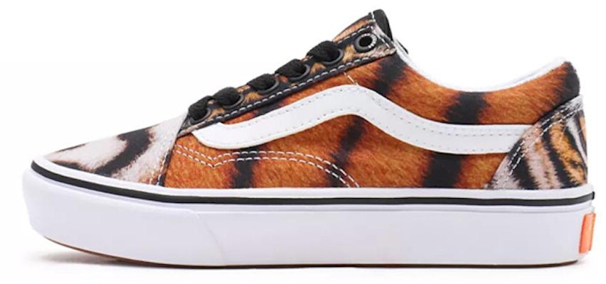 中童 Y/Project x Vans Old Skool 聯名 魔術貼休閒虎紋 透氣耐磨防滑 低幫 兒童板鞋 棕色 Buy 中童 Y/Project x Vans Old Skool 聯名 魔術貼休閒虎紋 透氣耐磨防滑 低幫 兒童板鞋 棕色