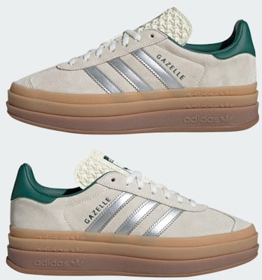 (Women) adidas Gazelle Bold 'Off White Silver Metallic Green' JI0328 Sizing (Women) adidas Gazelle Bold 'Off White Silver Metallic Green' JI0328