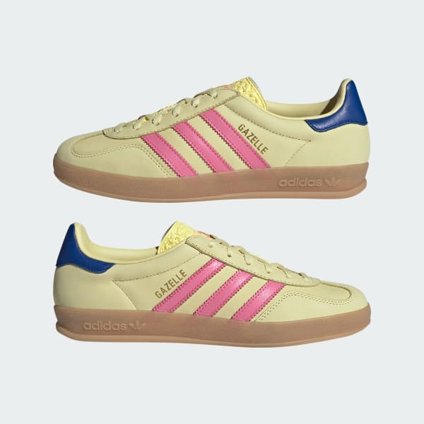 Cheap (Women) adidas Gazelle Indoor 'Powder Yellow Lucid Pink' JI2719