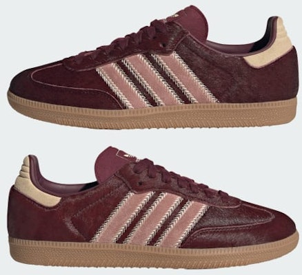 (Women) adidas Samba OG 'Pony Hair Pack - Maroon' JP5330 Sizing (Women) adidas Samba OG 'Pony Hair Pack - Maroon' JP5330