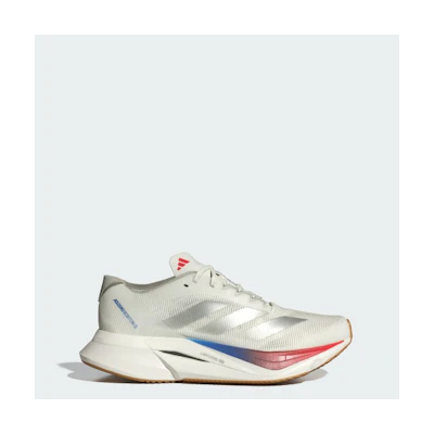 (W) adidas Adizero Boston 12 'White Matte Silver Pure Ruby'