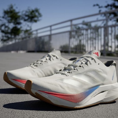 (Women) adidas Adizero Boston 12 'White Matte Silver Pure Ruby' JI4480 1