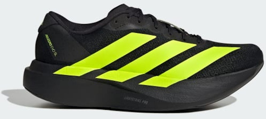 (Women) adidas Adizero EVO SL 'Core Black Lucid Lemon' JR5842 Buy (Women) adidas Adizero EVO SL 'Core Black Lucid Lemon' JR5842