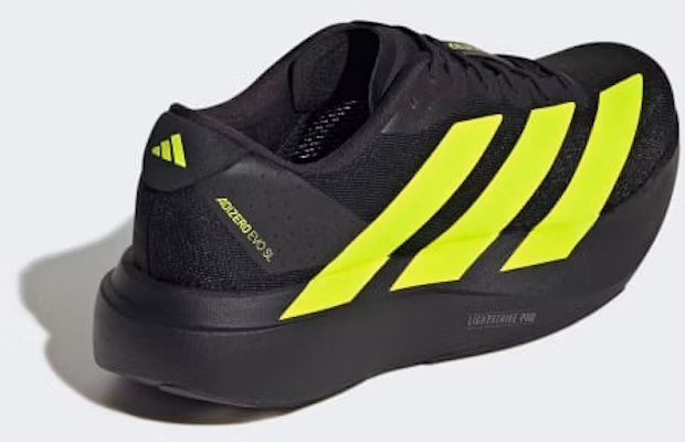 (Women) adidas Adizero EVO SL 'Core Black Lucid Lemon' JR5842 Details for (Women) adidas Adizero EVO SL 'Core Black Lucid Lemon' JR5842