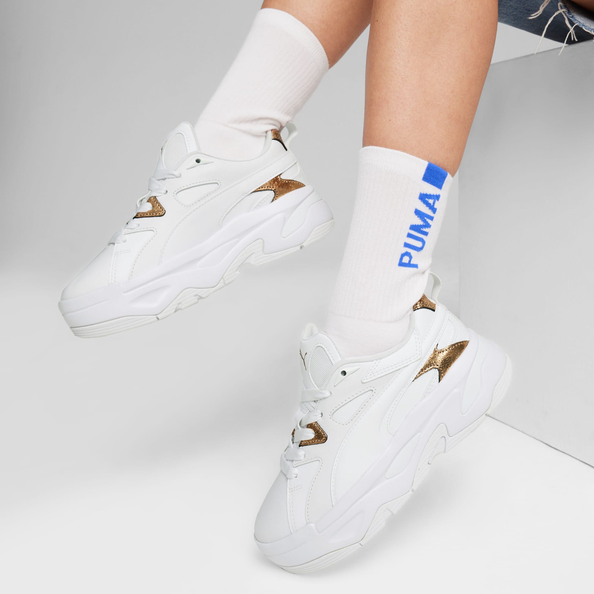 (Women) PUMA BLSTR Glam Sneakers 'White Copper' 396387-01