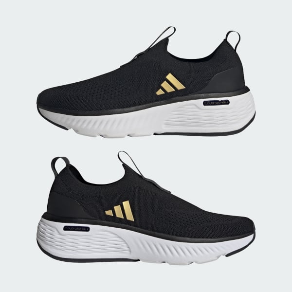 (W) adidas Cloudfoam Go Sock 'Black White Matte Gold' 圖 7