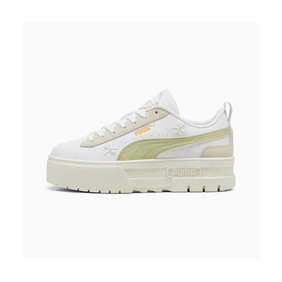 (W) Puma Mayze 'Floral Embroidery - White Pistachio Green'