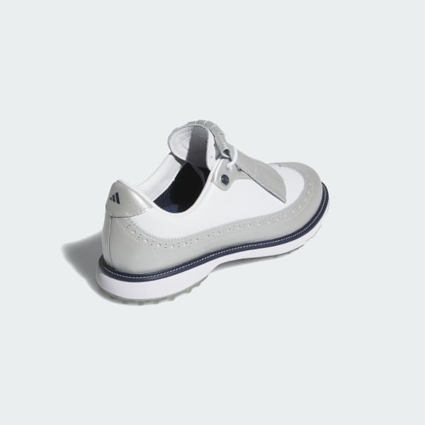 (W) adidas MC Zoysia Spikeless Golf Silver Metallic Cloud White Collegiate Navy 圖 5