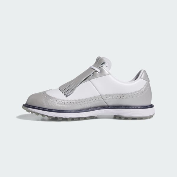(W) adidas MC Zoysia Spikeless Golf Silver Metallic Cloud White Collegiate Navy 圖 6
