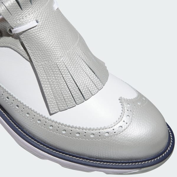 (W) adidas MC Zoysia Spikeless Golf Silver Metallic Cloud White Collegiate Navy 圖 9