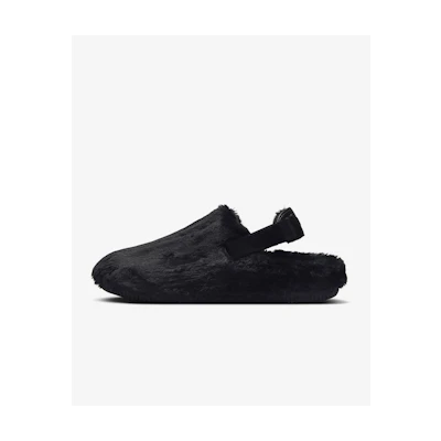 (W) Nike Calm Mule SE 'Triple Black Fur'