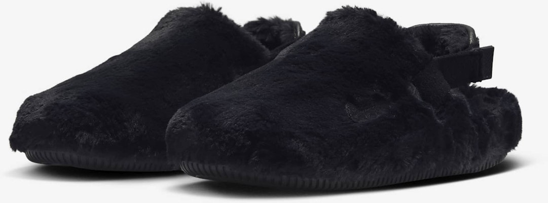 (Women) Nike Calm Mule SE 'Triple Black Fur' FZ3118-001 Purchase (Women) Nike Calm Mule SE 'Triple Black Fur' FZ3118-001
