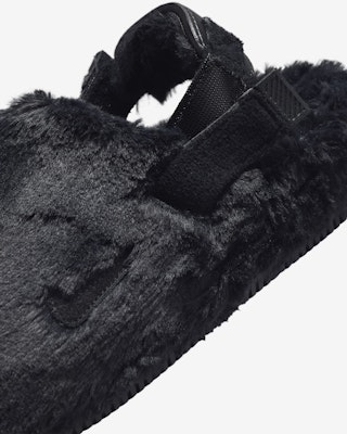 (Women) Nike Calm Mule SE 'Triple Black Fur' FZ3118-001 Cheap (Women) Nike Calm Mule SE 'Triple Black Fur' FZ3118-001