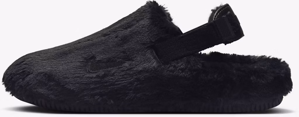 (Women) Nike Calm Mule SE 'Triple Black Fur' FZ3118-001 Buy (Women) Nike Calm Mule SE 'Triple Black Fur' FZ3118-001