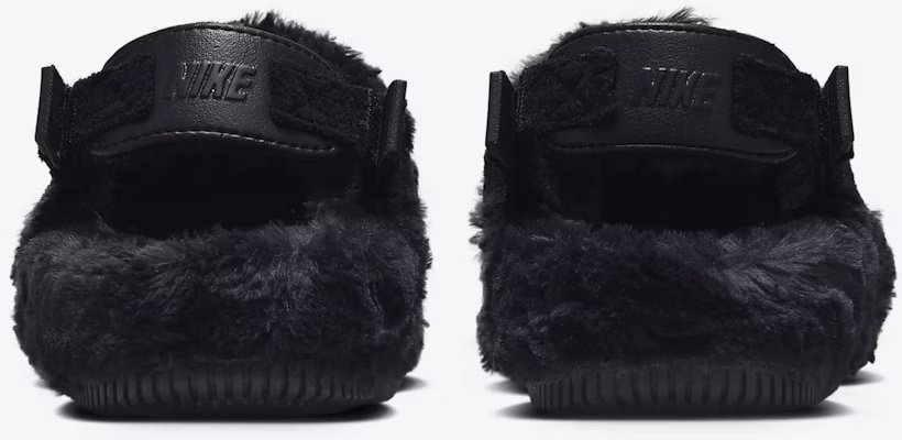 (Women) Nike Calm Mule SE 'Triple Black Fur' FZ3118-001 Details for (Women) Nike Calm Mule SE 'Triple Black Fur' FZ3118-001