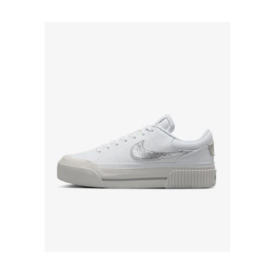 (W) Nike Court Legacy Lift 'White Metallic Silver'