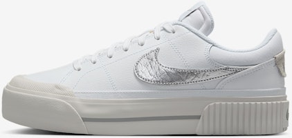 (Women) Nike Court Legacy Lift 'White Metallic Silver' HQ2307-100 (Women) Nike Court Legacy Lift 'White Metallic Silver' HQ2307-100