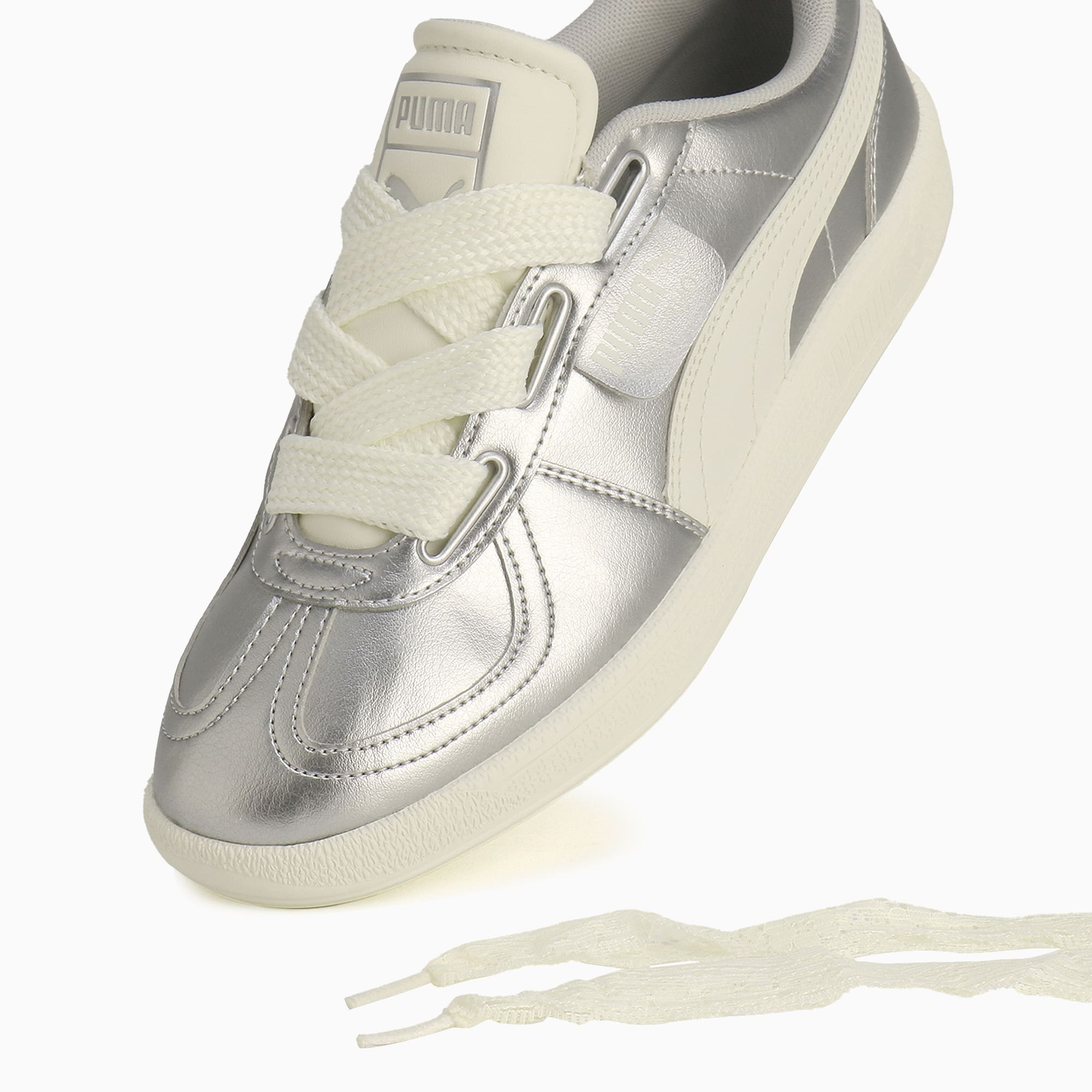 Details for (W) パレルモ ワイド レース メタリック スニーカー 402331-01