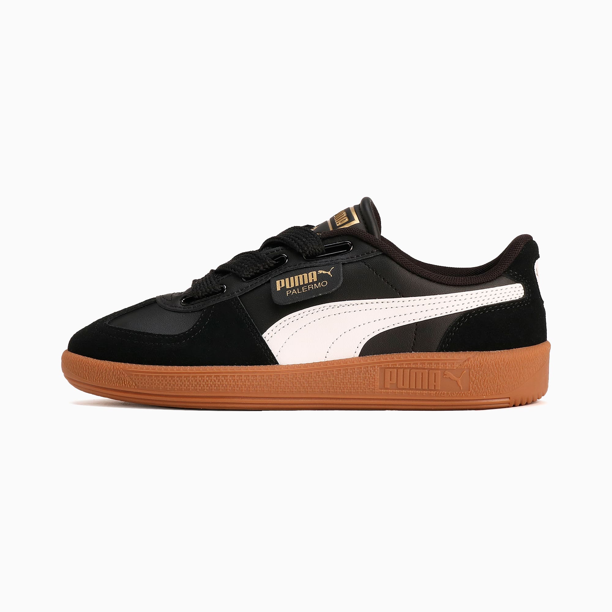 (Women) Puma Palermo Wide Lace SD 'Black Gum' 402109-02