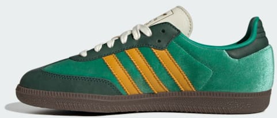 (Women) adidas Samba OG 'Green Preloved Yellow Velvet' JI2681 Details for (Women) adidas Samba OG 'Green Preloved Yellow Velvet' JI2681