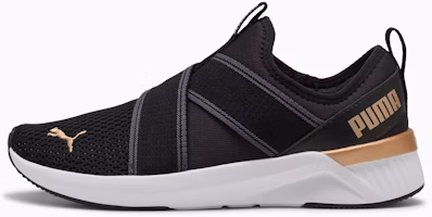 (Women) Puma Softride Harli Slip-On 'Black White Gold' 311471-01 (Women) Puma Softride Harli Slip-On 'Black White Gold' 311471-01
