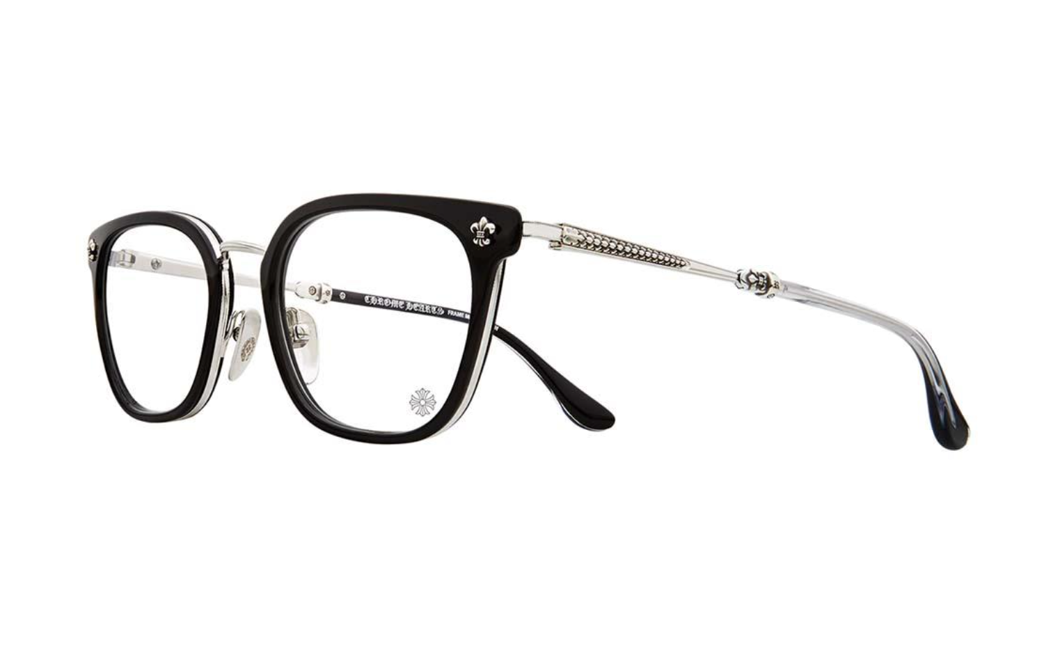 【With Prescription Option】Chrome Hearts STRAPADICTOME Square Optical Glasses Black STRAPDCTOME 圖 3