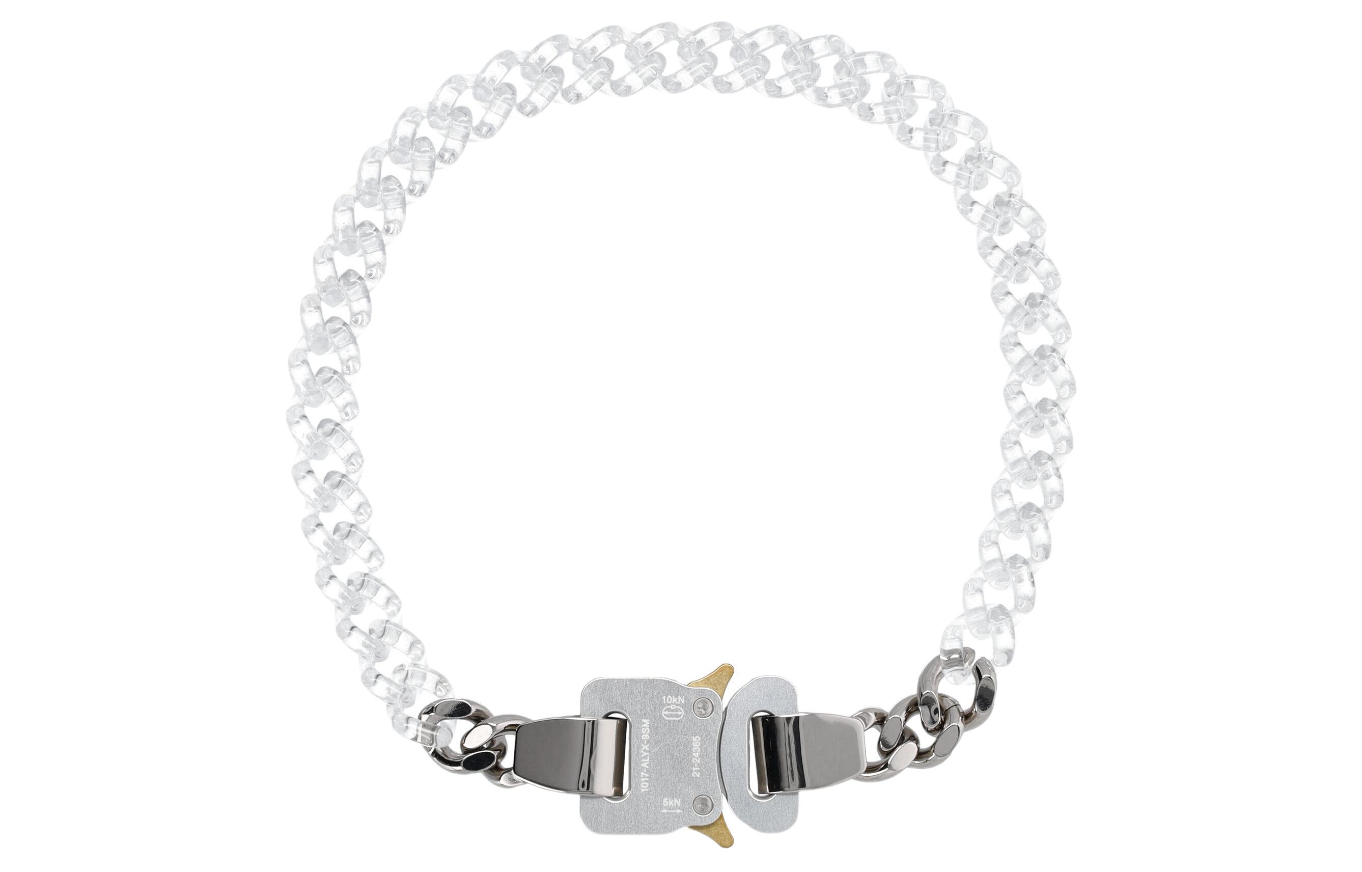 (Women) 1017 ALYX 9SM Buckle Clasp Brass Necklace White AAUJW0149OT02NNDE0125